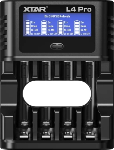 Inteligentna ładowarka akumulatorów XTAR L4 Pro Li-ion i Ni-MH