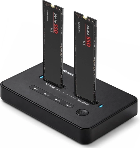 Stacja dokująca Qoltec do dysków SSD M.2 NVMe/SATA z USB-C i klonowaniem offline