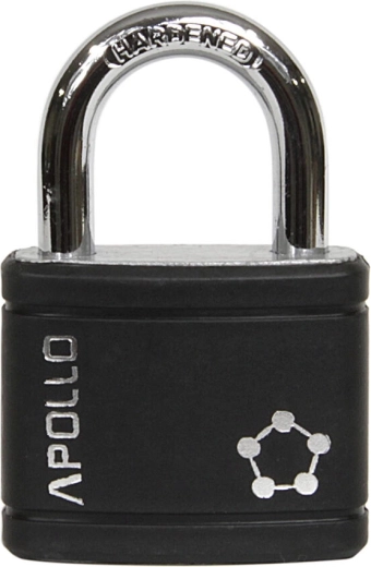 Kłódka APOLLO 40 mm, czarna, 3 klucze
