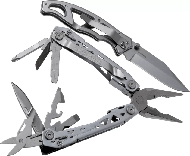 Gerber zestaw Suspension NXT i Paraframe – multitool (15 funkcji) i nóż kieszonkowy