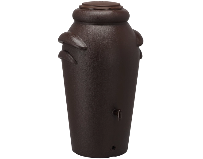 Ogrodowa beczka na deszczówkę VIRGA 200 l brązowa