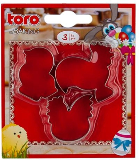 Wykrawacze wielkanocne – kogut, kura i kurczak, zestaw 3 szt.