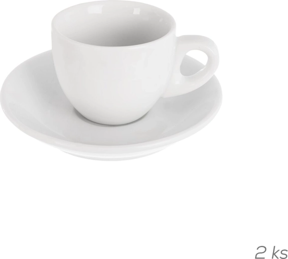 Porcelanowa filiżanka do espresso ze spodkiem Mona, 2 szt., 100 ml