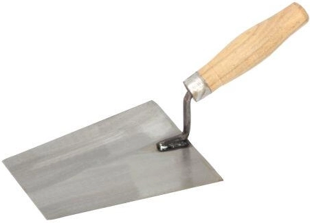 Kielnia murarska ze szlifowanej stali 180 × 130 mm z drewnianą rękojeścią
