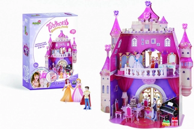 CubicFun puzzle 3D z klejnotami Zamek księżniczki, 95 elementów