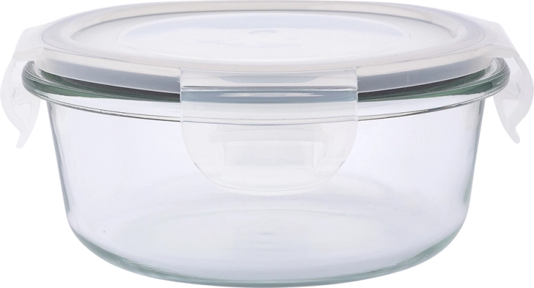 Fresh okrągły szklany pojemnik na żywność z pokrywką 0,4 l