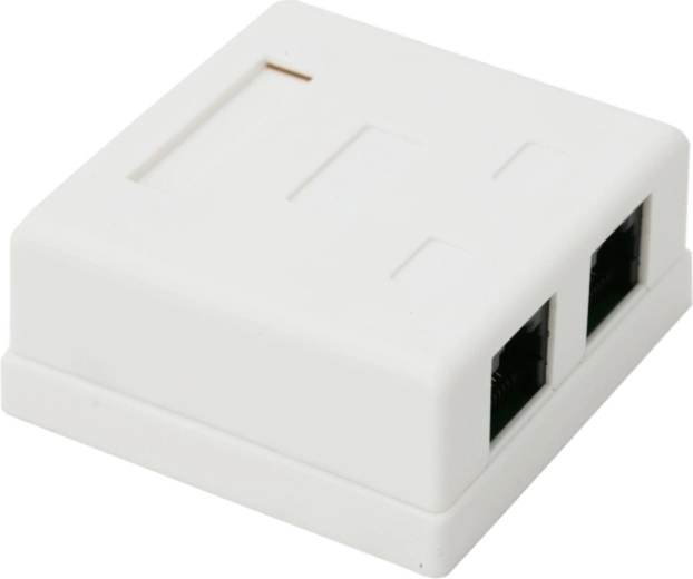 Podwójne natynkowe gniazdo RJ45 UTP Cat.5