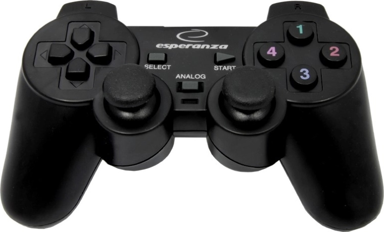Przewodowy gamepad ESPERANZA do komputera – czarny
