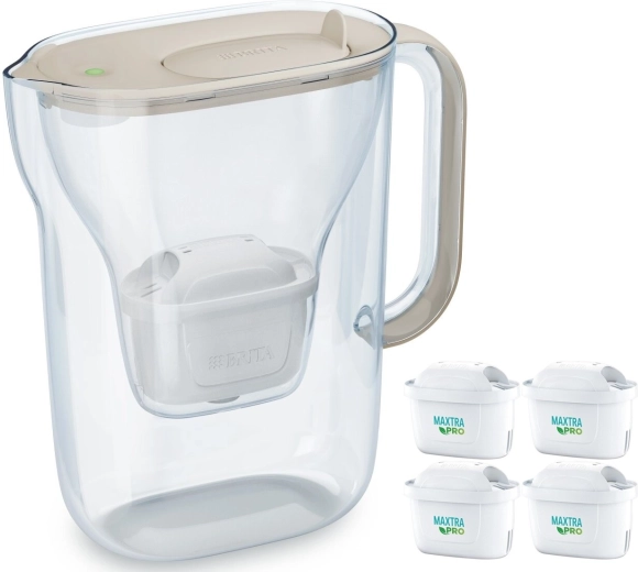 Dzbanek filtrujący Style Essential 2,4 l z 4 filtrami, piaskowy