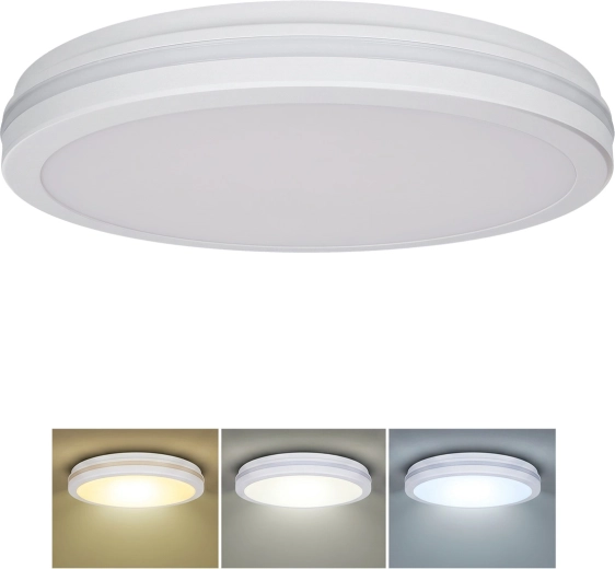 Solight LED plafoniera Gari 44 W 3960 lm 3CCT IP65 40 cm biała