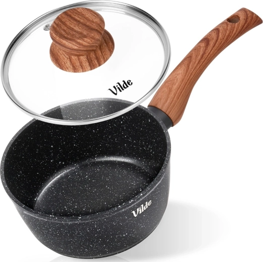 Rondel z powierzchnią granitową ze szklaną pokrywką 16 cm, 1,2 l