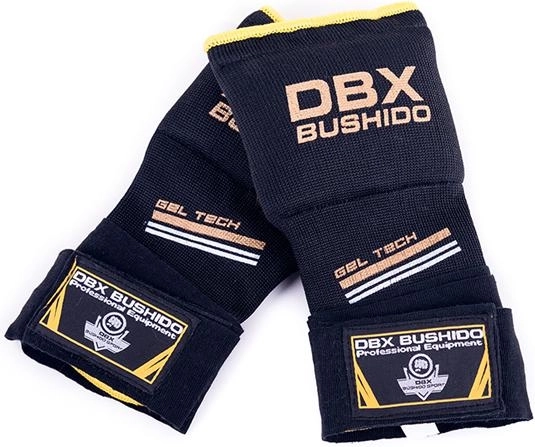 DBX Bushido żelowe rękawice wewnętrzne czarno-żółte – S/M