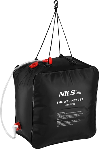 Słoneczny prysznic kempingowy NILS Camp 40 l