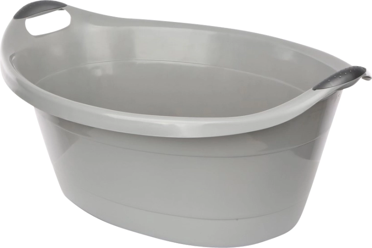 Owalna plastikowa misa 40 l szara