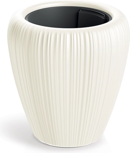 Doniczka OROBO 39,5 cm, biała czekolada