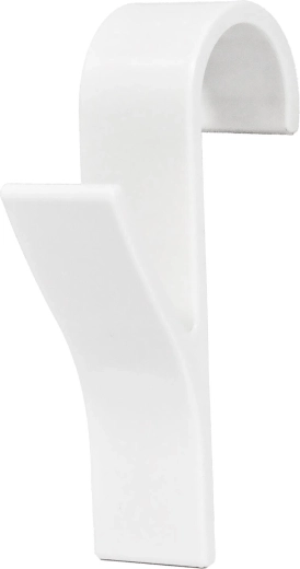 Plastowe haczyki na grzejnik, białe, 2 szt.