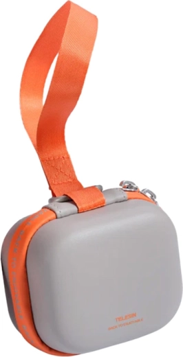 Telesin DisAdv EVA uniwersalne mini etui transportowe na kamerę sportową szaro-pomarańczowe