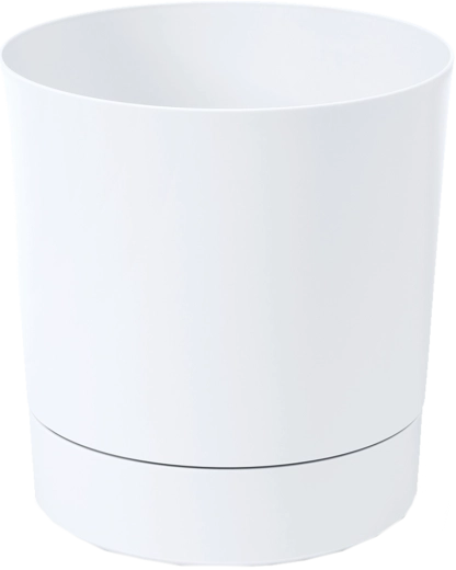 Doniczka z podstawką Aura 38 cm biała mat