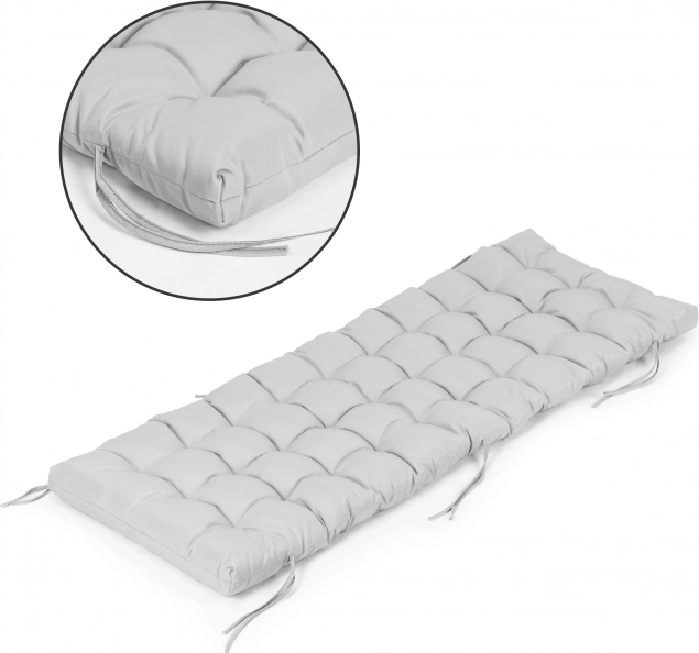 Poduszka na leżak i fotel ogrodowy, szara 145 × 52 cm MODERNHOME