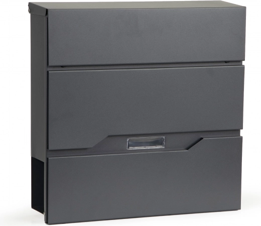 Skrzynka pocztowa z ocynkowanej stali z uchwytem na gazety