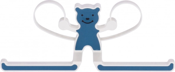 Wielofunkcyjny wieszak z misiem - niebieski