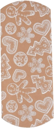 Świąteczne papierowe pudełko Kraft brązowe 20 × 10 cm
