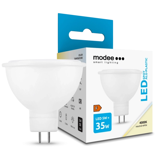 LED żarówka GU5.3/MR16 5 W neutralna biel 4000 K – Modee Lighting