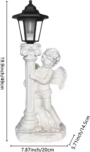 Solarna lampa ogrodowa z aniołkiem 49 cm