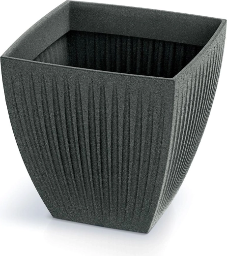 Donica Latia Square Midl 30 × 30 × 30 cm czarny granit