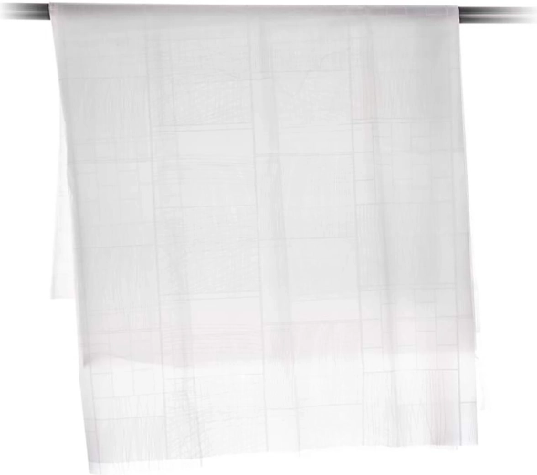 Zasłona prysznicowa PEVA biała – wzór kostki 180 × 200 cm