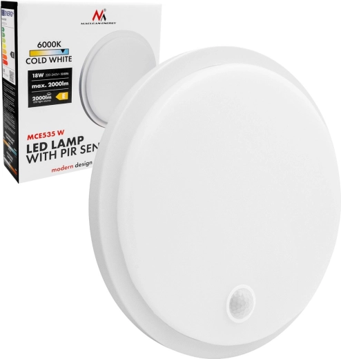 Lampa LED z czujnikiem ruchu PIR Maclean MCE535 - 1 sztuka