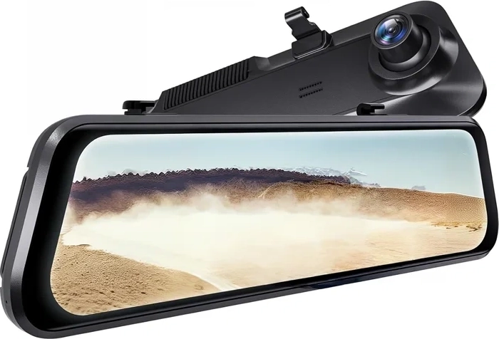 Wideorejestrator samochodowy WOLFBOX G850 Pro 4K z lusterkiem i tylną kamerą 1080p