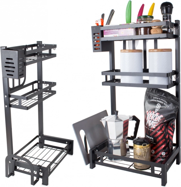 Metalowy trzypoziomowy organizer kuchenny