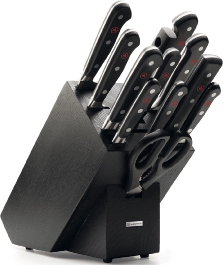 Wüsthof Classic zestaw noży w bloku, 12 elementów, czarny jesion
