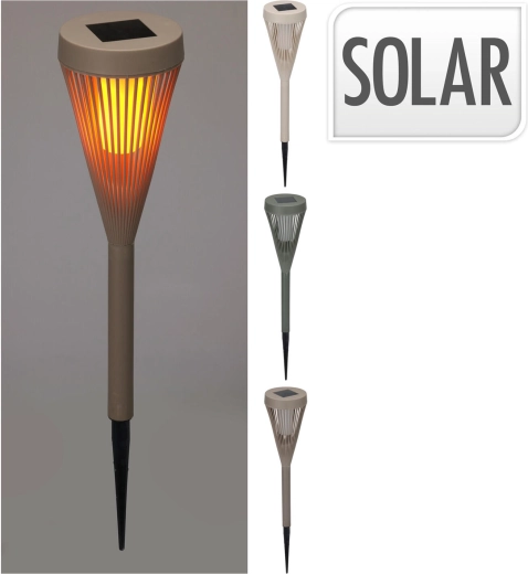 Solarny ogrodowy kinkiet LED z polipropylenu, matowy miks kolorów 46,5 cm