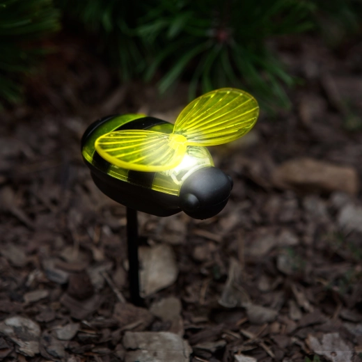 Solarna lampa wbijana w kształcie pszczoły z białą diodą LED