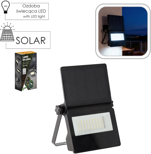 Solarna ścienna lampa LED z czujnikiem ruchu