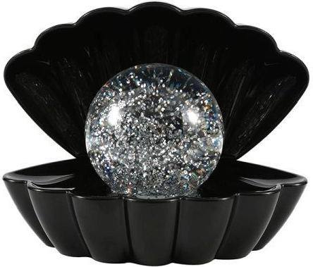 Dekoracyjna lampa Muszla z brokatową kulą, zasilanie USB i bateryjne