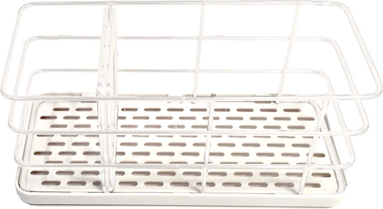 Metalowy druciany stojak na zmywak, biały 20 × 8,5 × 10 cm