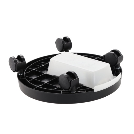 Okrągła mobilna podstawka pod donicę 28 cm z tacką ociekową