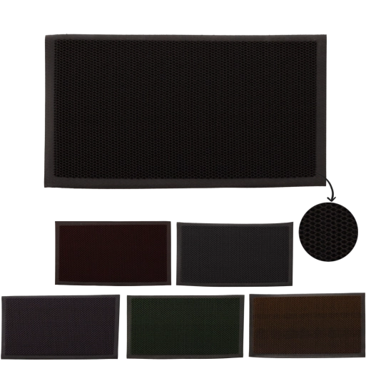 Wycieraczka wejściowa z trójwymiarową strukturą 45 × 70 cm, szara