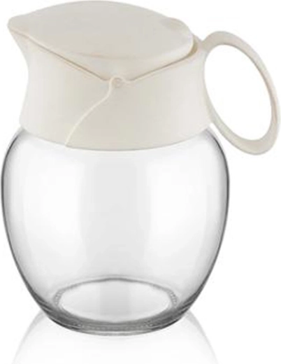 Szklany dzbanuszek do śmietanki 210 ml w kolorze kości słoniowej