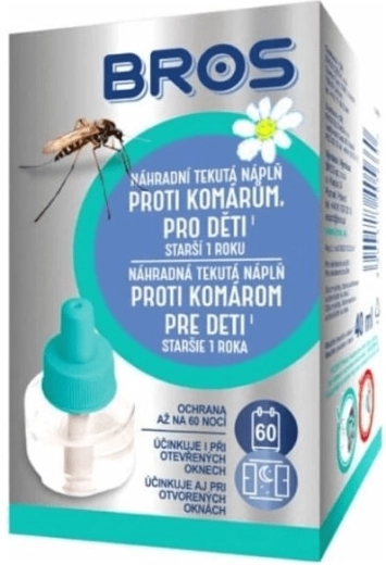 Bros wymienny płyn do elektrycznego odparowywacza przeciw komarom dla dzieci