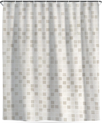 Wodoodporny zasłona prysznicowa z haczykami, mozaika 180 × 180 cm