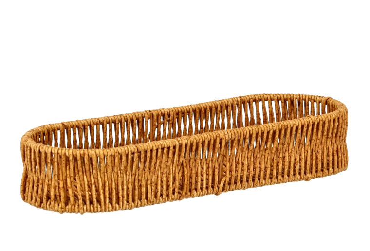 Owalny plastikowy koszyk na pieczywo i sztućce 31 × 11,5 × 5,5 cm