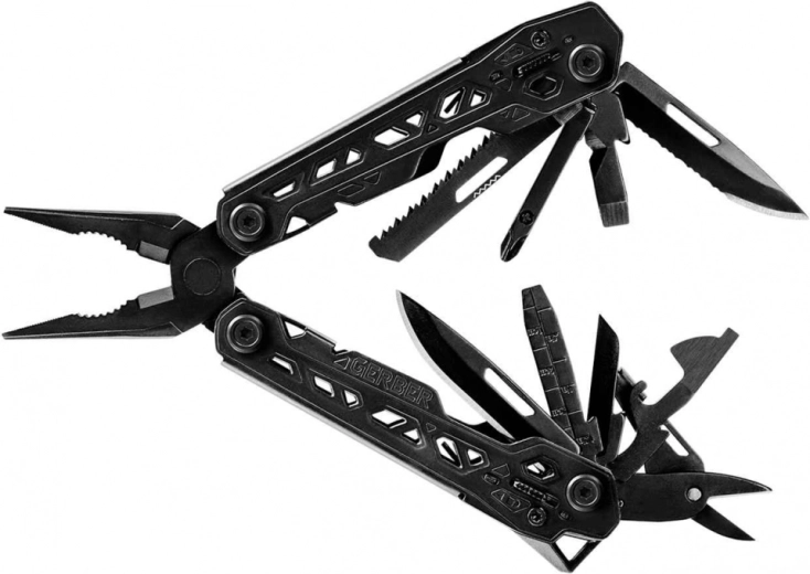 Multitool Gerber Truss Black – czarny multitool z 17 funkcjami i etui