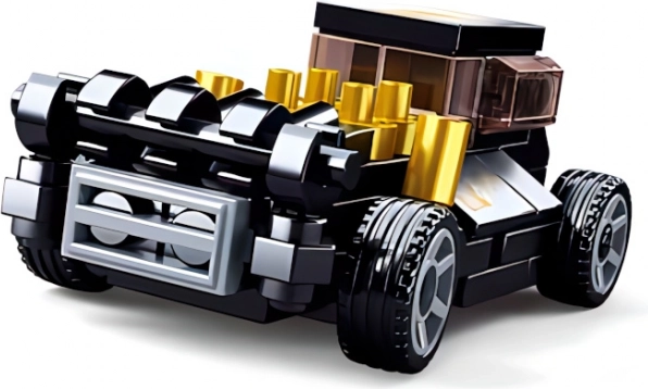 Naciągane auto czarne Mod Rod zestaw konstrukcyjny