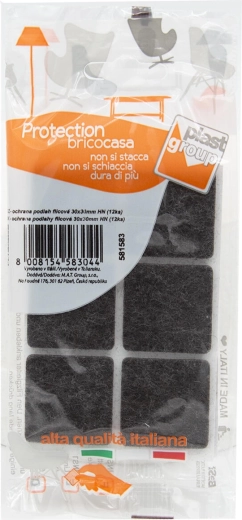 Filcowe samoprzylepne podkładki pod meble 30 × 30 mm, brązowe (12 szt.)