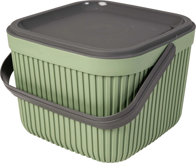 Plastowy koszyk z pokrywką i uchwytem TORO 7 l