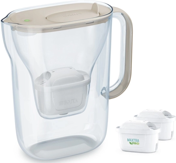 Dzbanek filtrujący Style Essential 2,4 l z 2 filtrami, piaskowy